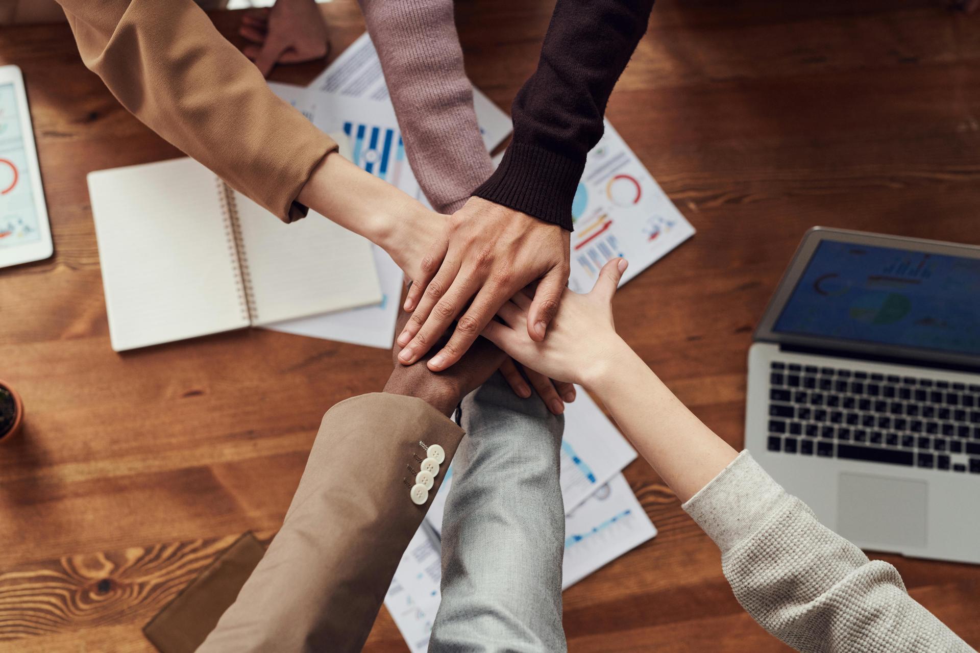 People collaborating on a business project